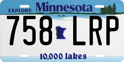 MN license plate 758LRP