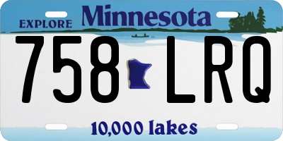 MN license plate 758LRQ