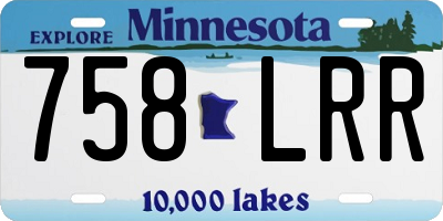 MN license plate 758LRR