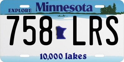 MN license plate 758LRS