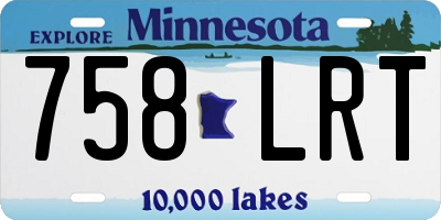 MN license plate 758LRT