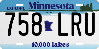 MN license plate 758LRU