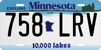 MN license plate 758LRV