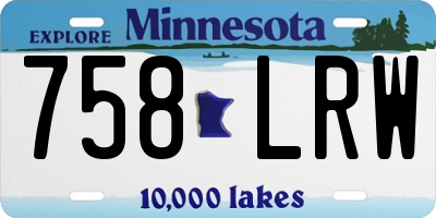 MN license plate 758LRW
