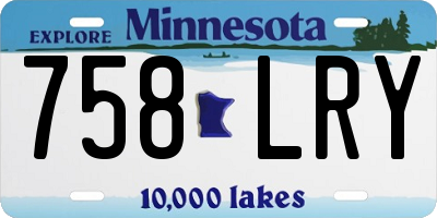 MN license plate 758LRY