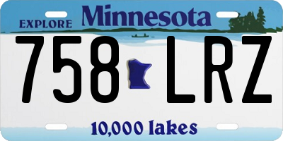 MN license plate 758LRZ