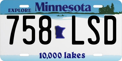MN license plate 758LSD