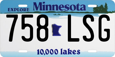 MN license plate 758LSG