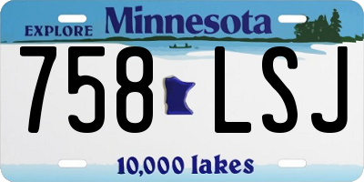 MN license plate 758LSJ