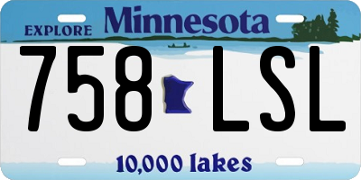 MN license plate 758LSL