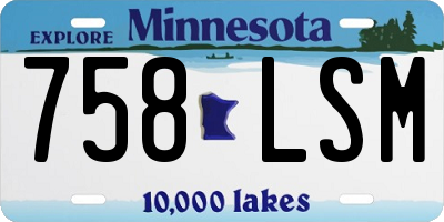 MN license plate 758LSM