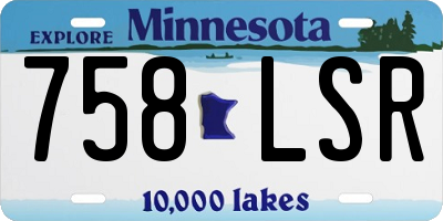 MN license plate 758LSR