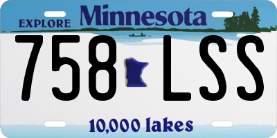 MN license plate 758LSS