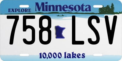 MN license plate 758LSV