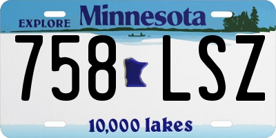 MN license plate 758LSZ