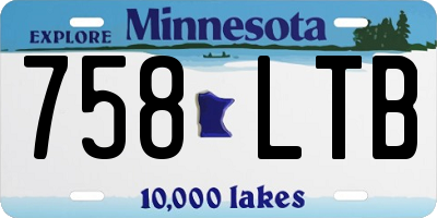 MN license plate 758LTB