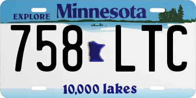 MN license plate 758LTC