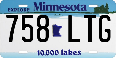 MN license plate 758LTG