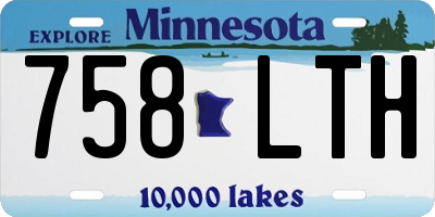 MN license plate 758LTH