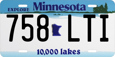 MN license plate 758LTI
