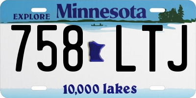 MN license plate 758LTJ