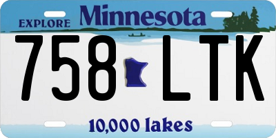 MN license plate 758LTK