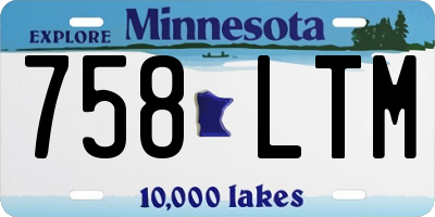 MN license plate 758LTM