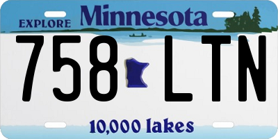 MN license plate 758LTN
