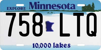 MN license plate 758LTQ