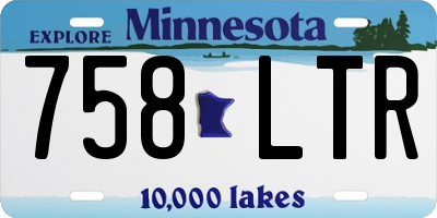MN license plate 758LTR