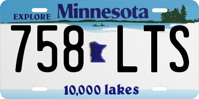 MN license plate 758LTS