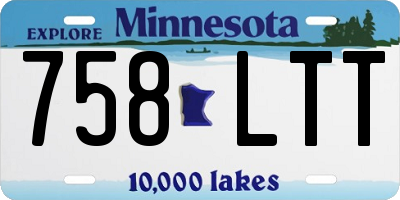 MN license plate 758LTT