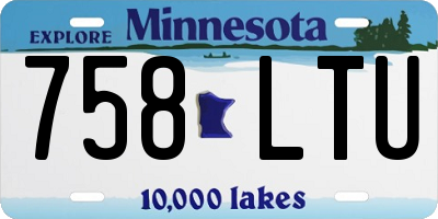 MN license plate 758LTU