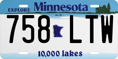 MN license plate 758LTW