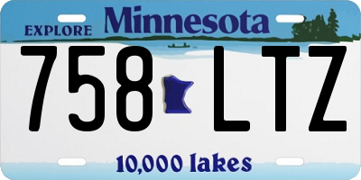 MN license plate 758LTZ