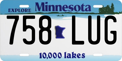 MN license plate 758LUG