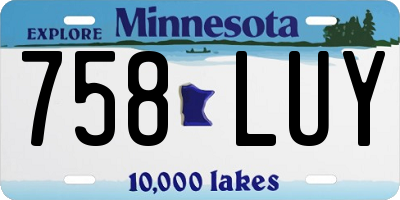 MN license plate 758LUY