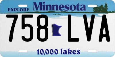 MN license plate 758LVA