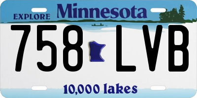 MN license plate 758LVB