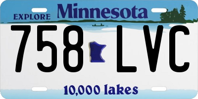 MN license plate 758LVC