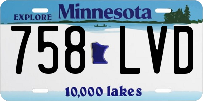 MN license plate 758LVD