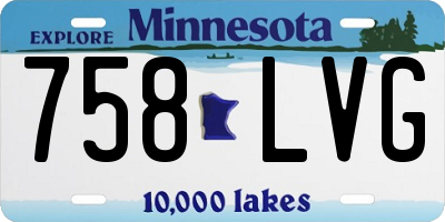 MN license plate 758LVG