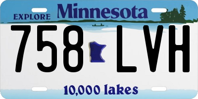 MN license plate 758LVH