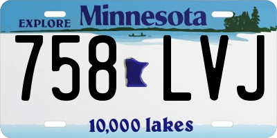 MN license plate 758LVJ
