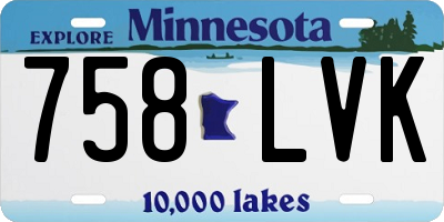 MN license plate 758LVK