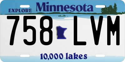MN license plate 758LVM