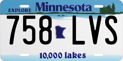 MN license plate 758LVS