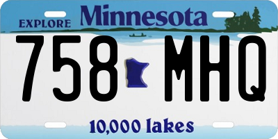 MN license plate 758MHQ