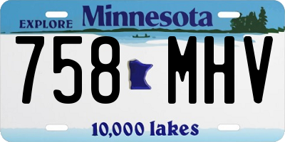 MN license plate 758MHV