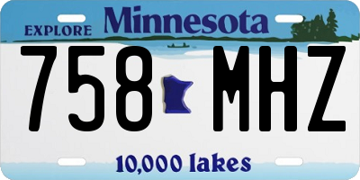 MN license plate 758MHZ